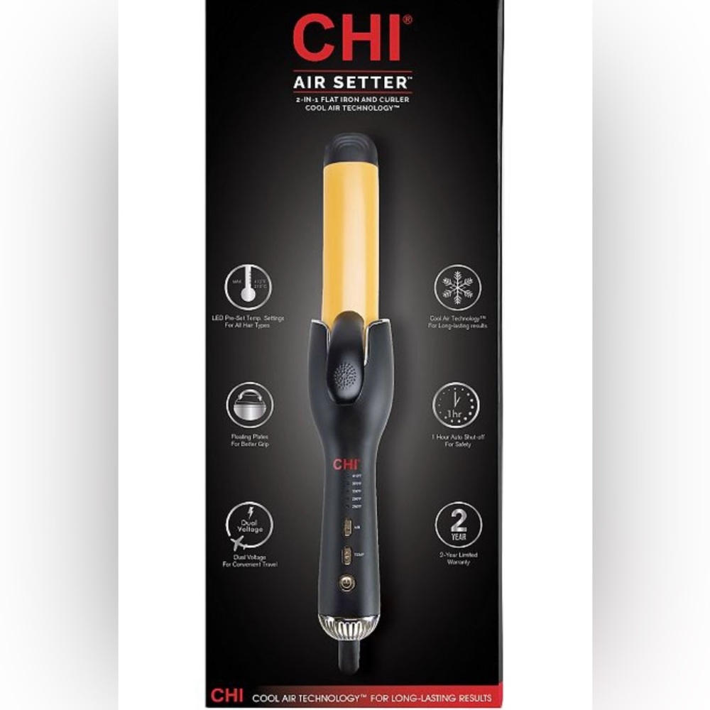 Brand New Chi Air Setter 2 in 1 Flat Iron & Curler
